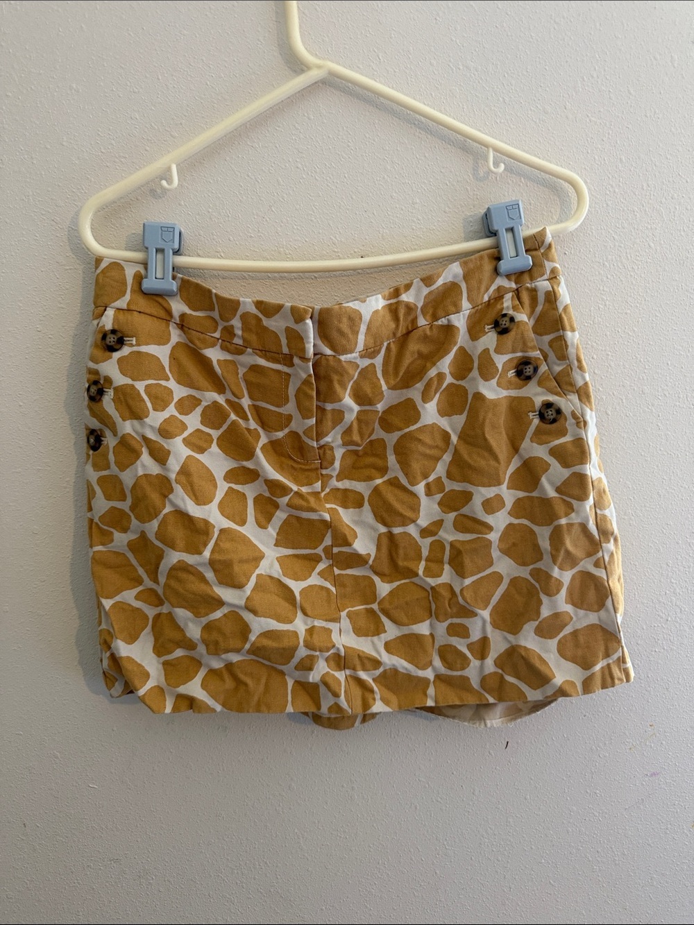 J. Crew Yellow Giraffe Print Mini Skirt
